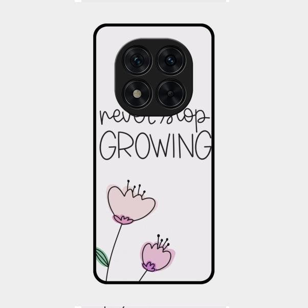 Never Stop Growing Glossy Metal Case Cover For Redmi Note 14 Pro 5G