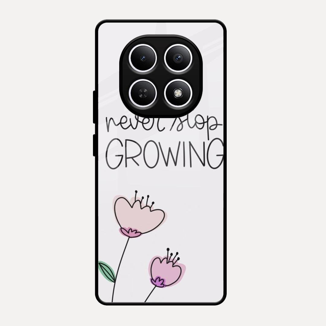 Never Stop Growing Glossy Metal Case Cover For Redmi Note 15 5G