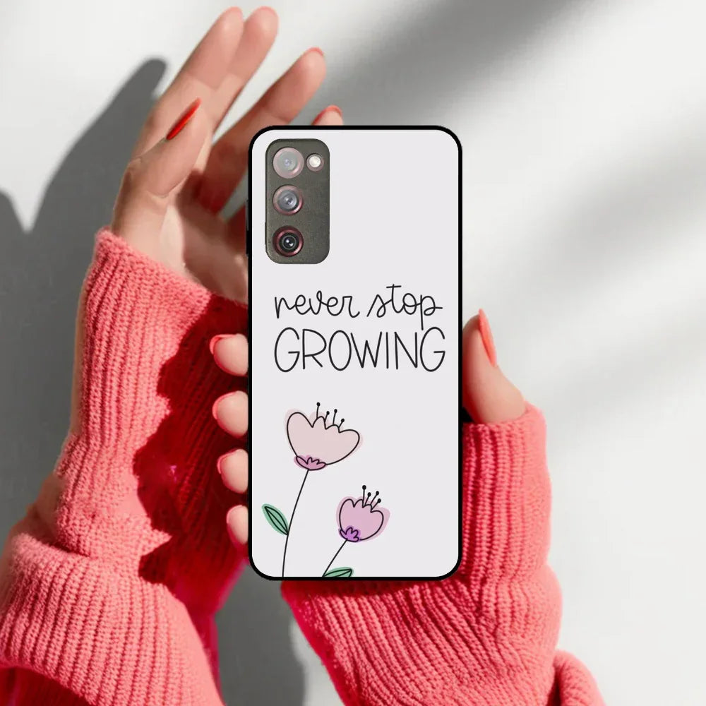 Never Stop Growing Glossy Metal Case Cover For Samsung - ShopOnCliQ