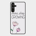Never Stop Growing Glossy Metal Case Cover For Samsung Galaxy M55 5G