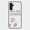 Never Stop Growing Glossy Metal Case Cover For Samsung Galaxy M55S 5G