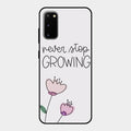Never Stop Growing Glossy Metal Case Cover For Samsung Galaxy S20