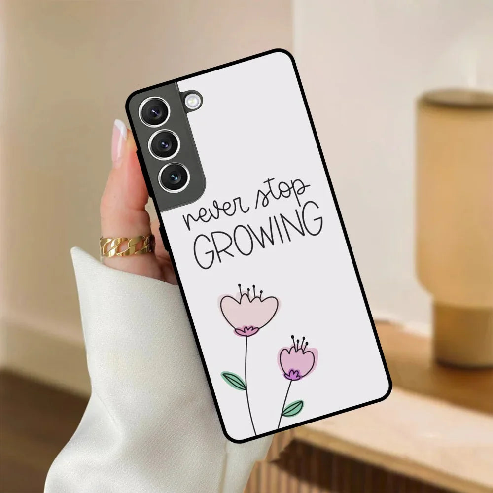 Never Stop Growing Glossy Metal Case Cover For Samsung - ShopOnCliQ