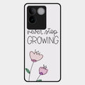 Never Stop Growing Glossy Metal Case Cover For Vivo T2 Pro 5G