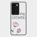 Never Stop Growing Glossy Metal Case Cover For Vivo T3 5G