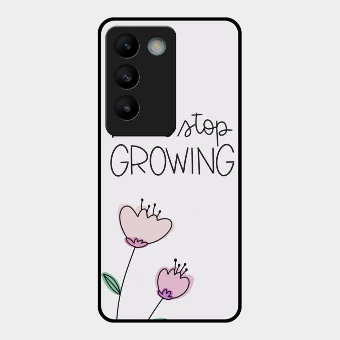 Never Stop Growing Glossy Metal Case Cover For Vivo T3 5G