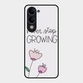Never Stop Growing Glossy Metal Case Cover For Vivo T4 Lite 5G
