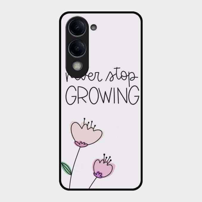 Never Stop Growing Glossy Metal Case Cover For Vivo T4 Lite 5G
