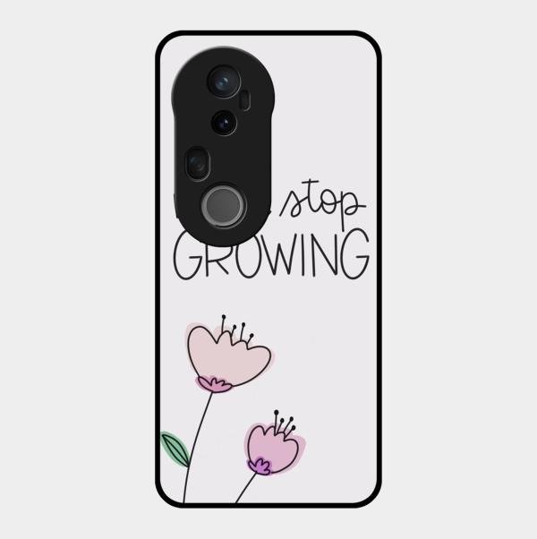 Never Stop Growing Glossy Metal Case Cover For Vivo T4 Ultra 5G