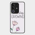 Never Stop Growing Glossy Metal Case Cover For Vivo T4X 5G