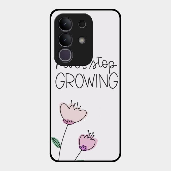 Never Stop Growing Glossy Metal Case Cover For Vivo T4X 5G
