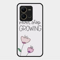 Never Stop Growing Glossy Metal Case Cover For Vivo V25 5G