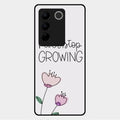 Never Stop Growing Glossy Metal Case Cover For Vivo V27 Pro 5G