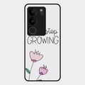 Never Stop Growing Glossy Metal Case Cover For Vivo V29 5G