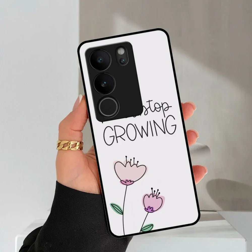 Never Stop Growing Glossy Metal Case Cover For Vivo - ShopOnCliQ