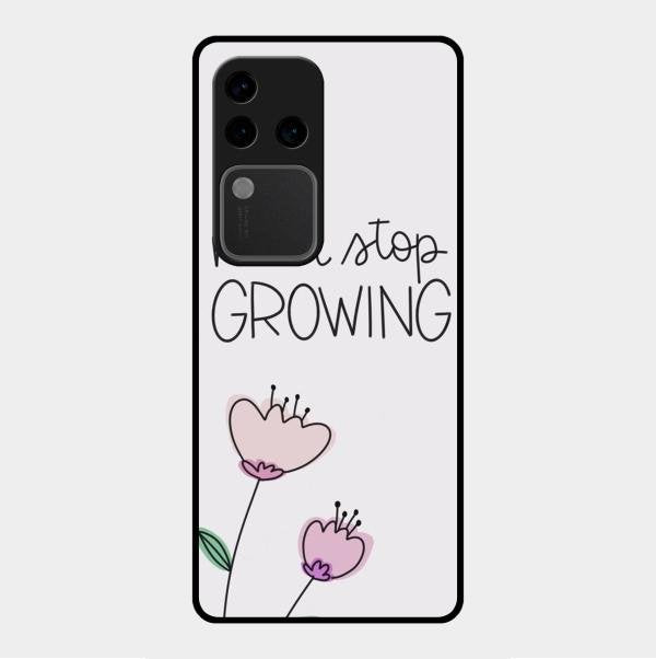 Never Stop Growing Glossy Metal Case Cover For Vivo V30 Pro 5G