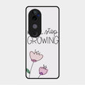Never Stop Growing Glossy Metal Case Cover For Vivo V40 Pro 5G
