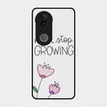 Never Stop Growing Glossy Metal Case Cover For Vivo V50E 5G