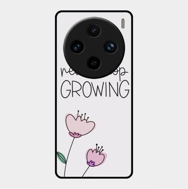 Never Stop Growing Glossy Metal Case Cover For Vivo X100 Pro 5G
