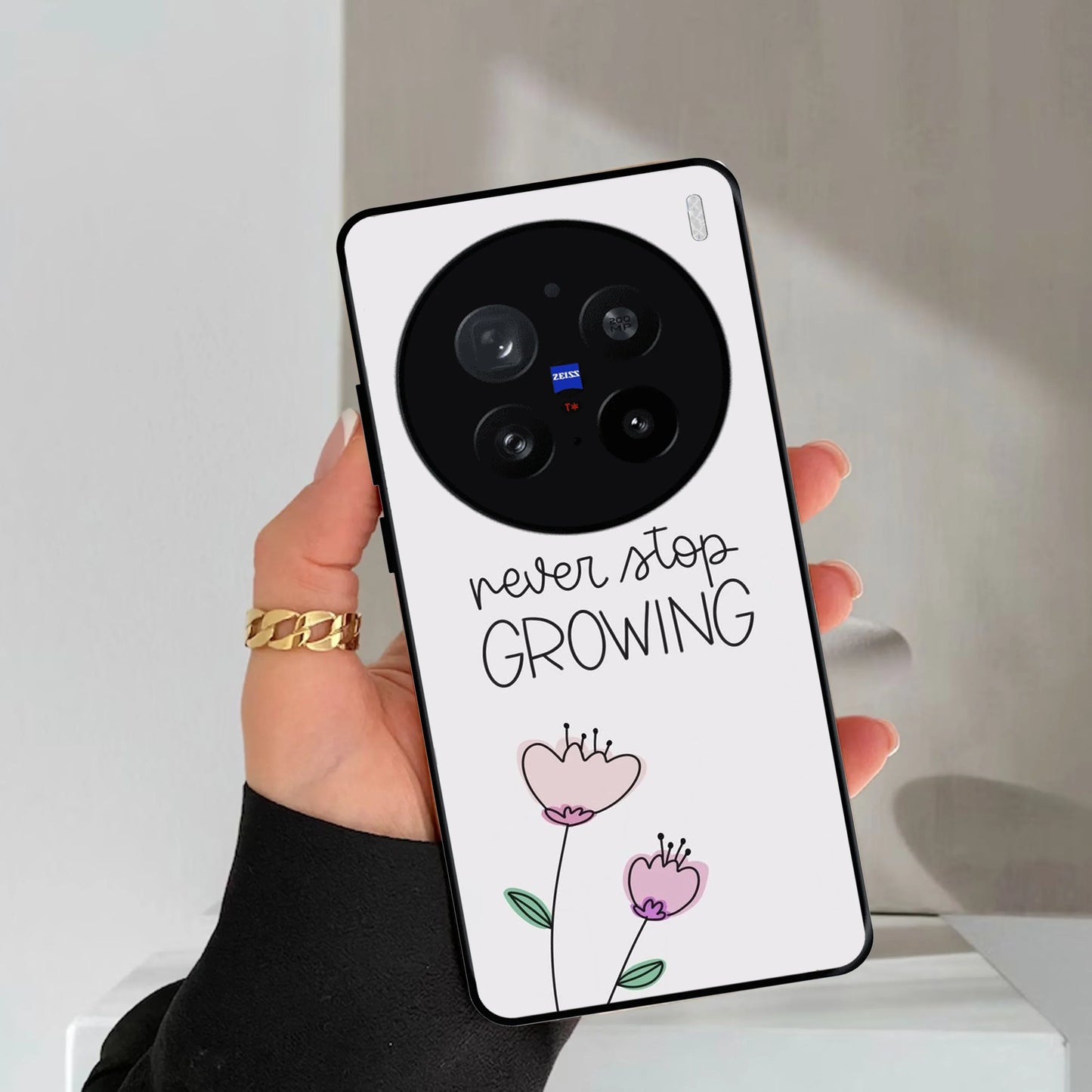 Never Stop Growing Glossy Metal Case Cover For Vivo - ShopOnCliQ