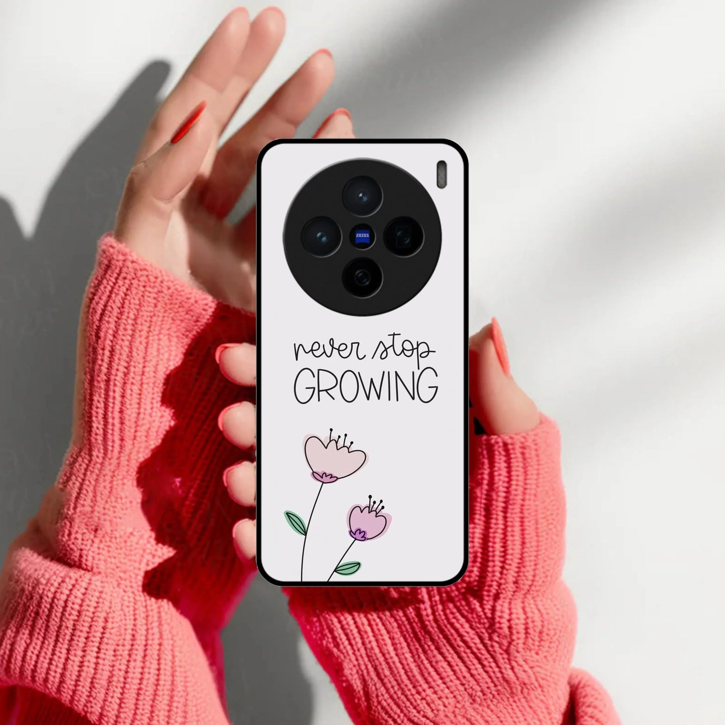 Never Stop Growing Glossy Metal Case Cover For Vivo - ShopOnCliQ