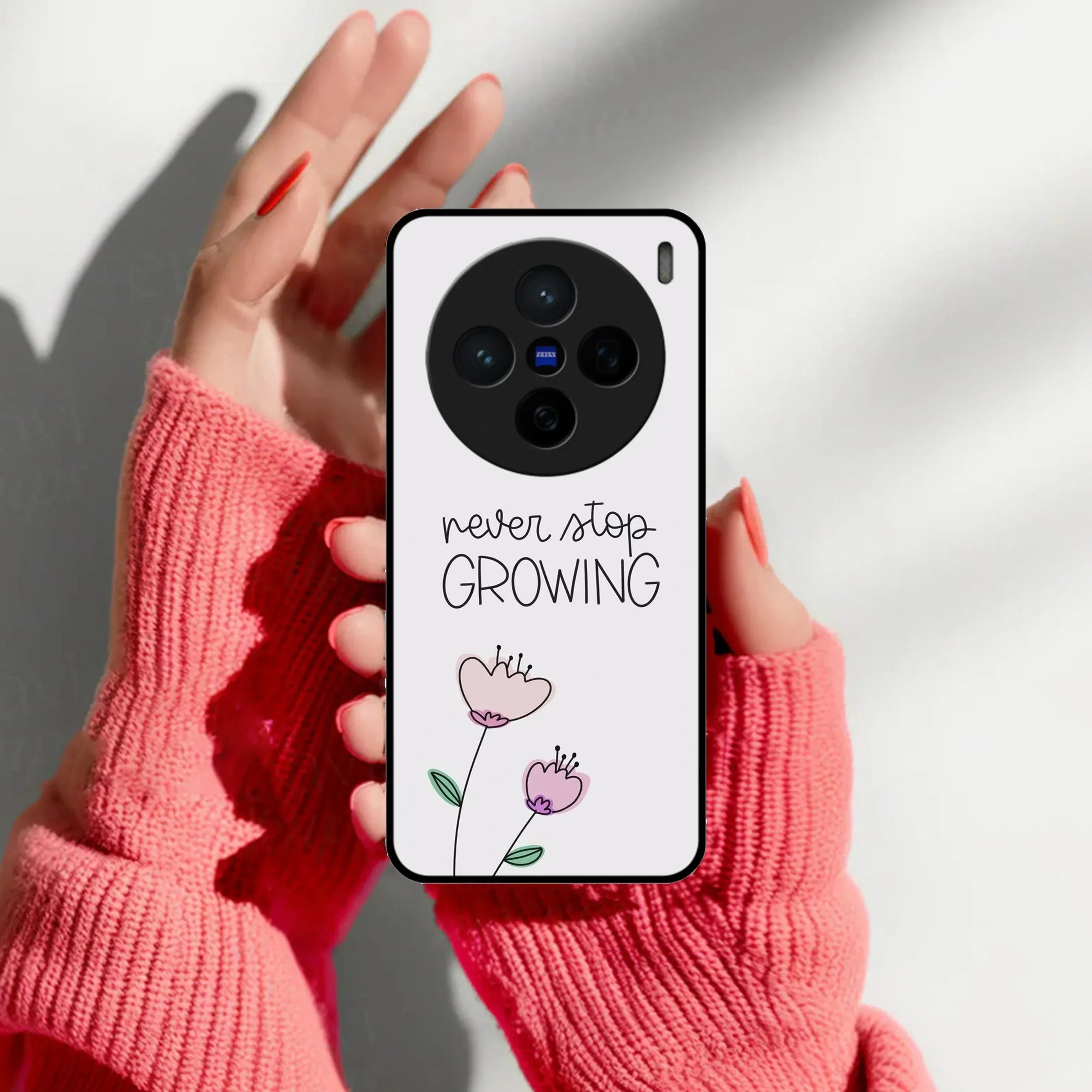 Never Stop Growing Glossy Metal Case Cover For Vivo - ShopOnCliQ