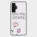 Never Stop Growing Glossy Metal Case Cover For Vivo X50 5G