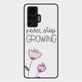 Never Stop Growing Glossy Metal Case Cover For Vivo X50 Pro 5G