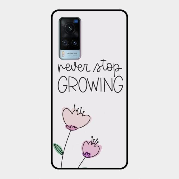 Never Stop Growing Glossy Metal Case Cover For Vivo X60 5G