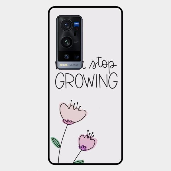 Never Stop Growing Glossy Metal Case Cover For Vivo X60 Pro Plus 5G