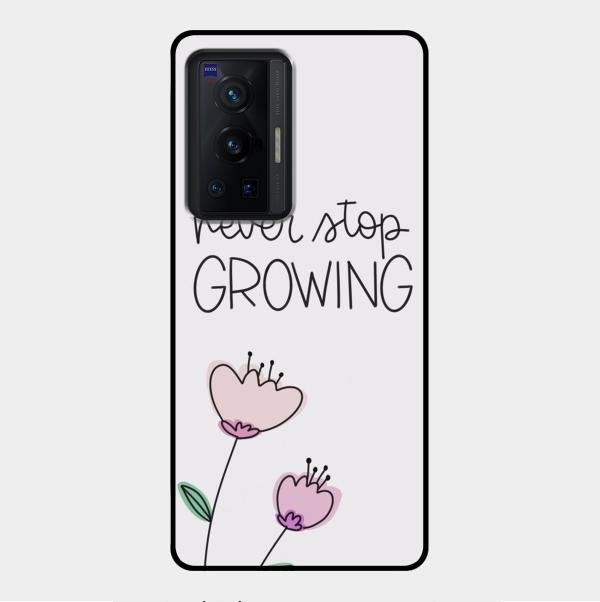 Never Stop Growing Glossy Metal Case Cover For Vivo X70 Pro 5G