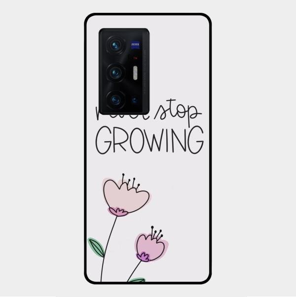 Never Stop Growing Glossy Metal Case Cover For Vivo X70 Pro Plus 5G