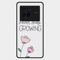 Never Stop Growing Glossy Metal Case Cover For Vivo X80 5G