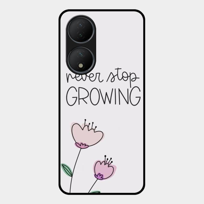 Never Stop Growing Glossy Metal Case Cover For Vivo Y100A 5G