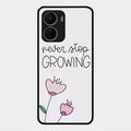 Never Stop Growing Glossy Metal Case Cover For Vivo Y16