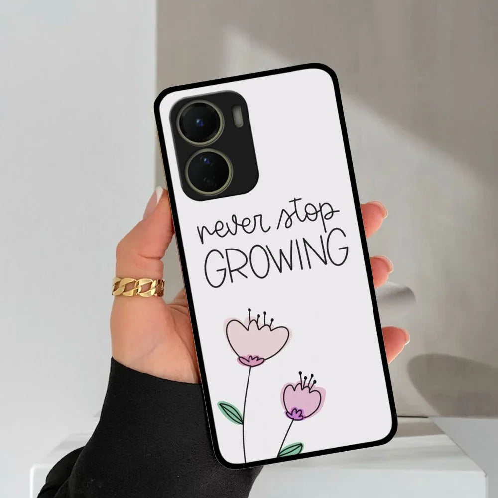 Never Stop Growing Glossy Metal Case Cover For Vivo - ShopOnCliQ