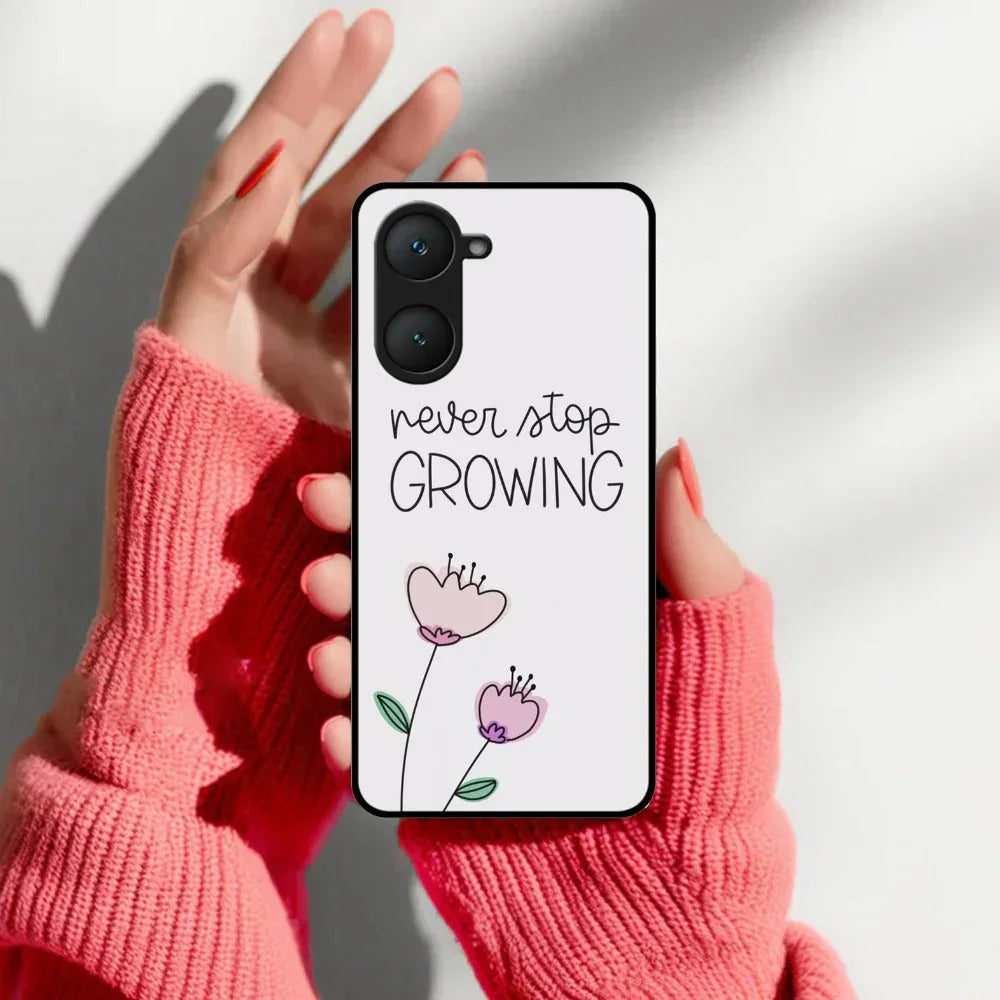 Never Stop Growing Glossy Metal Case Cover For Vivo - ShopOnCliQ