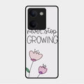 Never Stop Growing Glossy Metal Case Cover For Vivo Y200 Pro 5G
