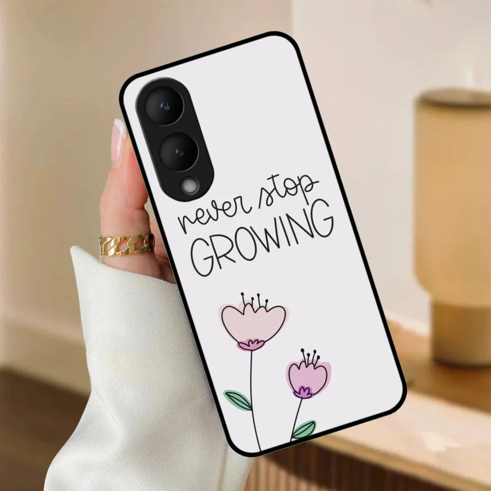 Never Stop Growing Glossy Metal Case Cover For Vivo - ShopOnCliQ