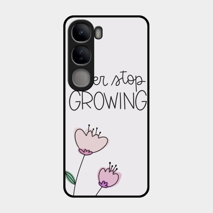 Never Stop Growing Glossy Metal Case Cover For Vivo Y300 5G