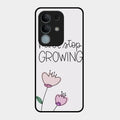Never Stop Growing Glossy Metal Case Cover For Vivo Y31 Pro 5G