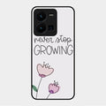 Never Stop Growing Glossy Metal Case Cover For Vivo Y35
