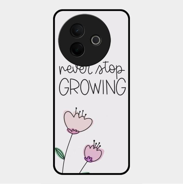 Never Stop Growing Glossy Metal Case Cover For Vivo Y39 5G