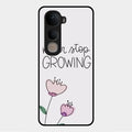 Never Stop Growing Glossy Metal Case Cover For Vivo Y400 5G