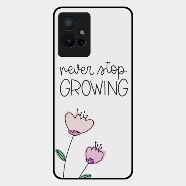 Never Stop Growing Glossy Metal Case Cover For Vivo Y75 5G