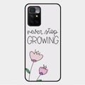 Never Stop Growing Glossy Metal Case Cover For Xiaomi Redmi 10 Prime 2022
