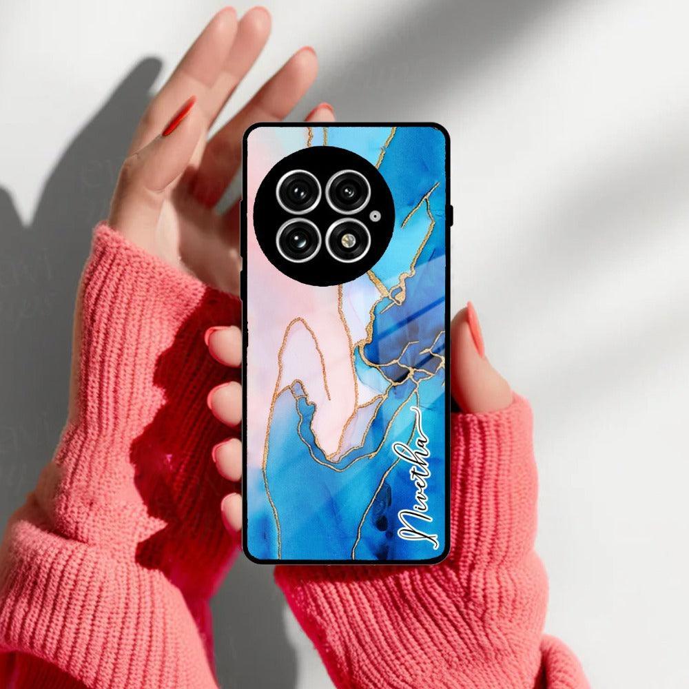 Blue Marble Glossy Metal Case Cover For OnePlus - ShopOnCliQ