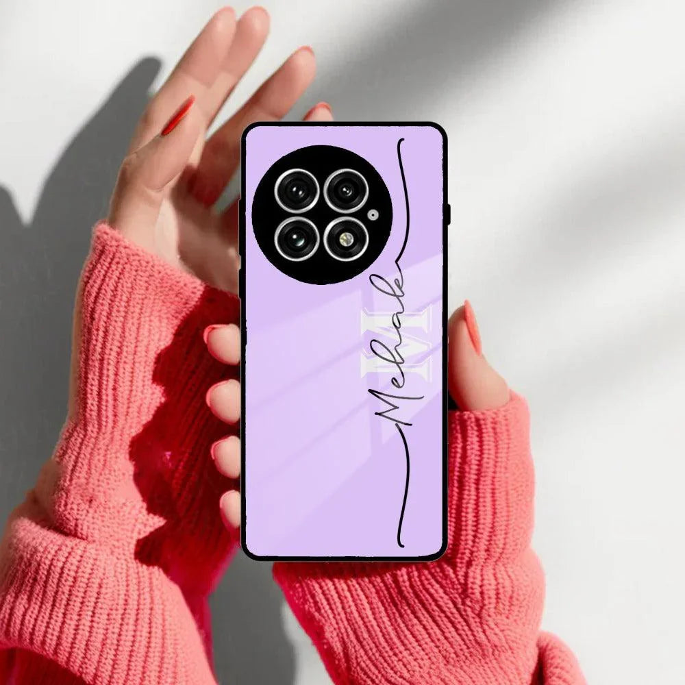 Personalized Initials Lavender Glossy Metal Case Cover For OnePlus - ShopOnCliQ