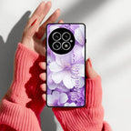 Awesome Purple Floral Glossy Customised Metal Case Cover For OnePlus - ShopOnCliQ
