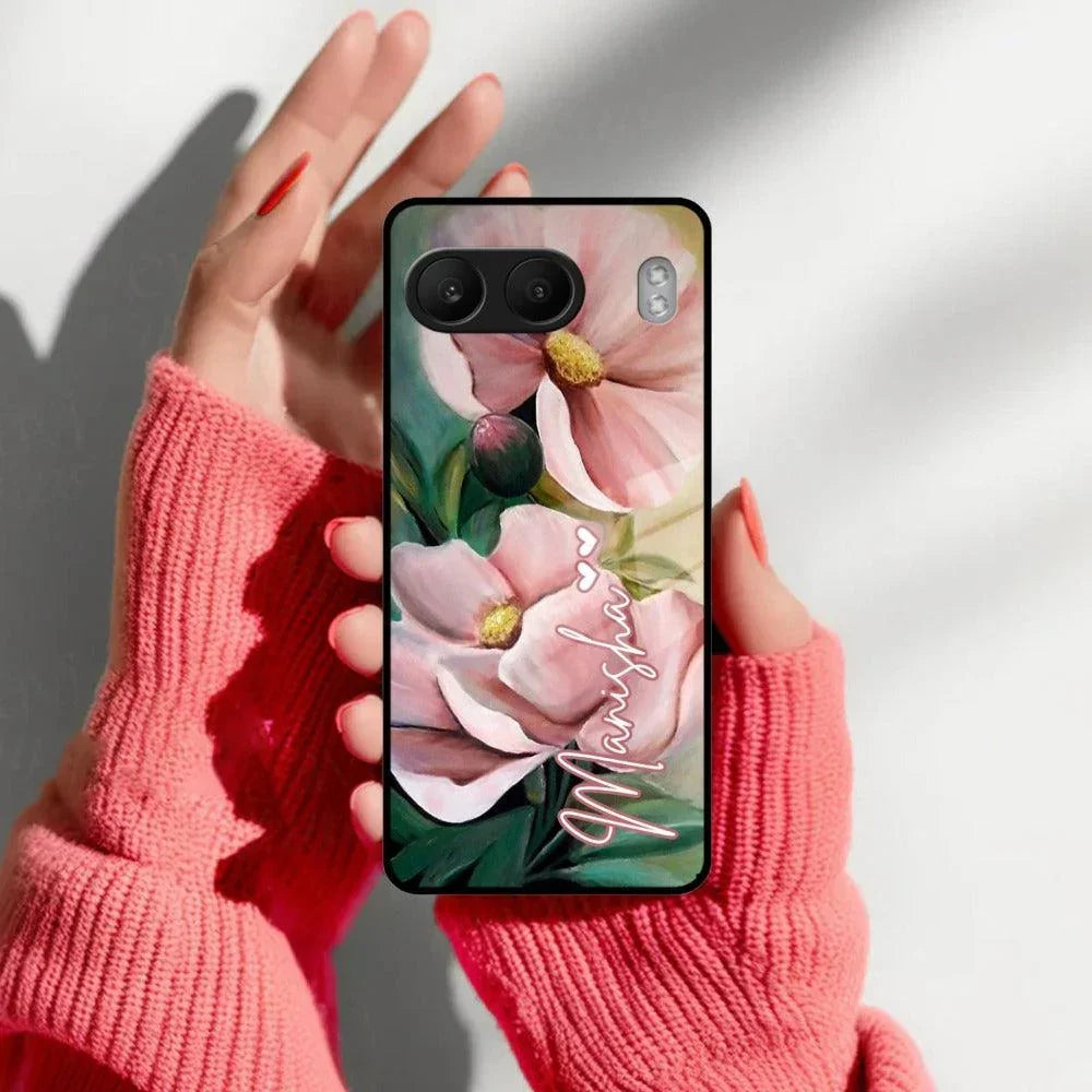 Paint Floral Poster Glass Case Cover For OnePlus - ShopOnCliQ